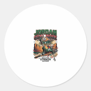 Jordan Goal Mode Skeleton Striker Nations Dynamic Classic Round Sticker