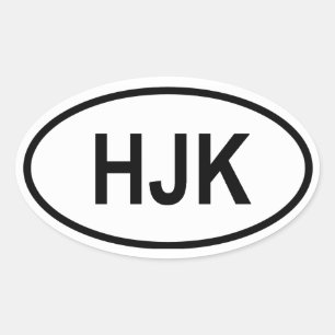 Jordan "HJK" Oval Sticker