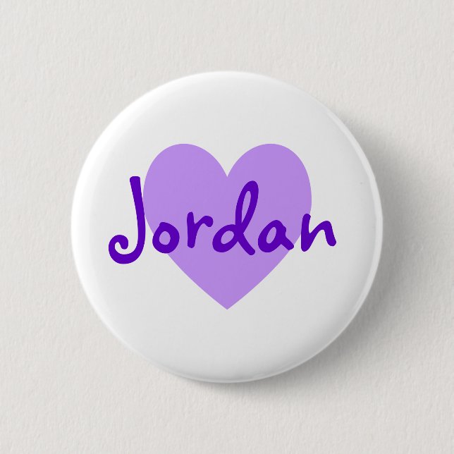 Jordan in Purple 2 Inch Round Button (Front)
