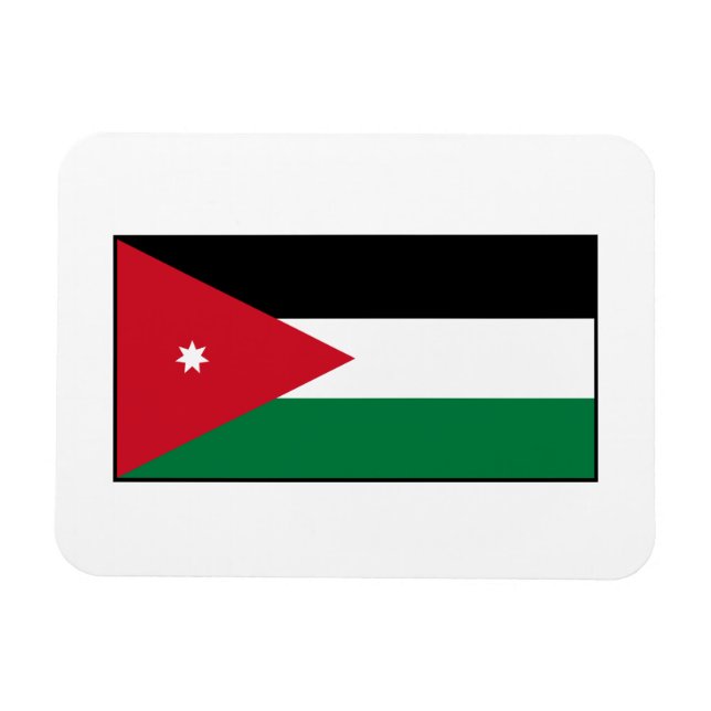 Jordan – Jordanian Flag Magnet (Horizontal)