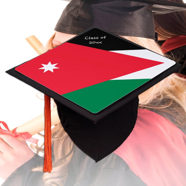 Jordan & Jordanian Flag - Students / University Graduation Cap Topper (Creator Uploaded)