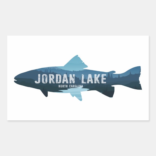 Jordan Lake North Carolina Fish Sticker (Front)