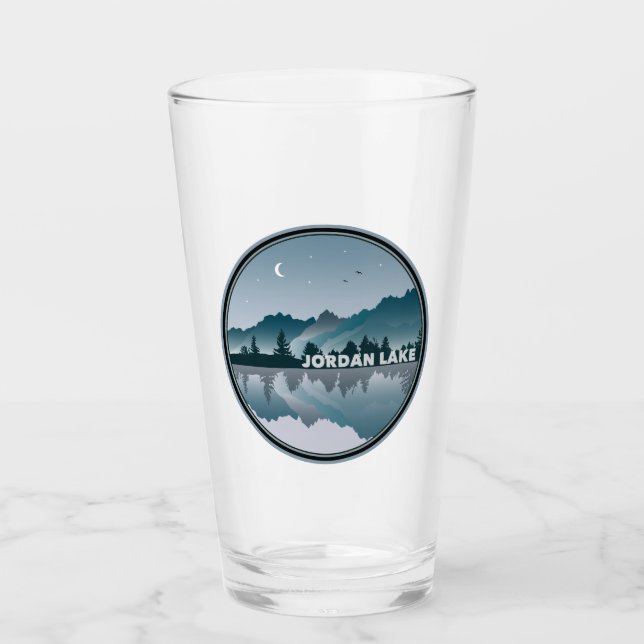 Jordan Lake North Carolina Reflection Glass (Front)