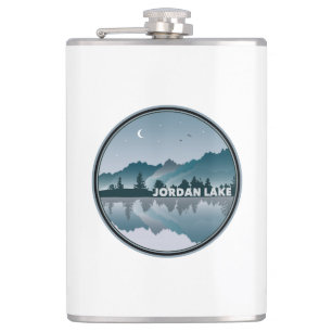 Jordan Lake North Carolina Reflection Hip Flask