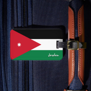 Jordan Luggage Tags, patriotic Jordanian Flag Luggage Tag