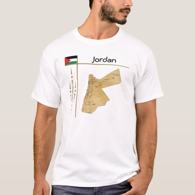 Jordan Map + Flag + Title T-Shirt (Front)