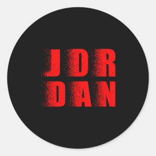 Jordan Name Retro Jordan Boys Girls Jordan Distres Classic Round Sticker