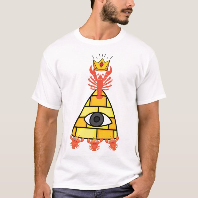 Jordan Peterson Lobster Dominance Hierarchy Meme T-Shirt (Front)