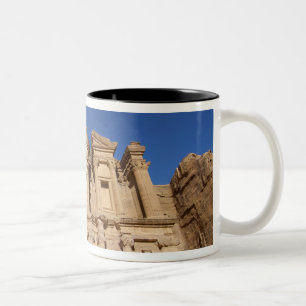 Jordan, Petra, The Monastery, Al Deir. Two-Tone Coffee Mug