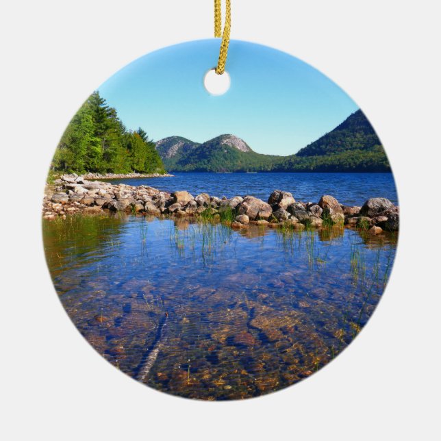 Jordan Pond I at Acadia National Park Ceramic Ornament (Front)