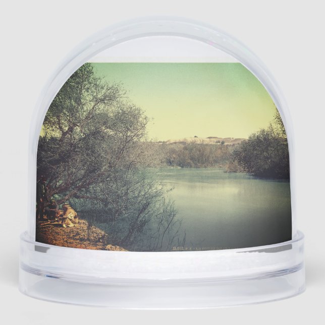 Jordan River where Jesus was baptized: Holy Site Snowglobe (Front)