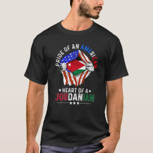 Jordanian American America Pride Foreign Country J T-Shirt