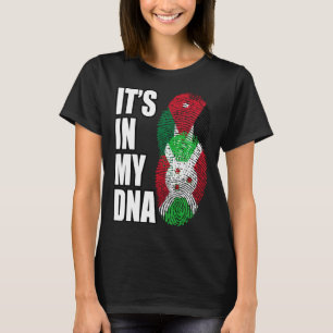 Jordanian And Burundian Mix DNA Heritage Flag T-Shirt