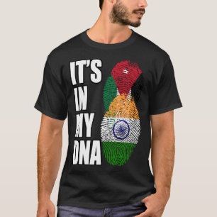 Jordanian And Indian Mix DNA Heritage Flag T-Shirt