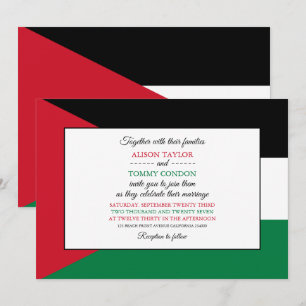 Jordanian Flag, Flag of Jordan Wedding Invitation