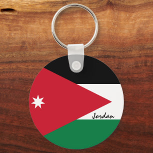 Jordanian Flag & Jordan holiday, patriots / sports Keychain