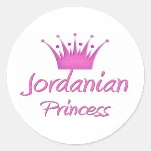 Jordanian Princess Classic Round Sticker