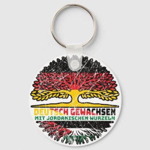 Jordanien Jordanisch Deutschland Baum Keychain