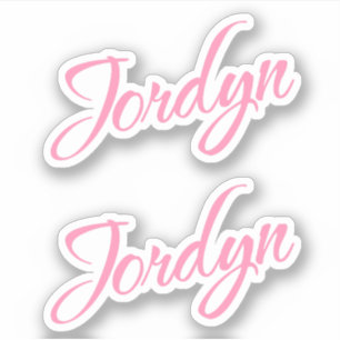Jordyn Nom décoratif en rose x2 Sticker