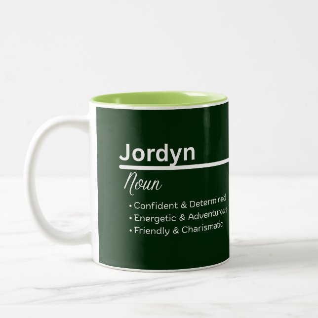 Jordyn Personalized Name Coffee Mug (Left)