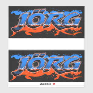 Jörg First Name Graffiti Sticker