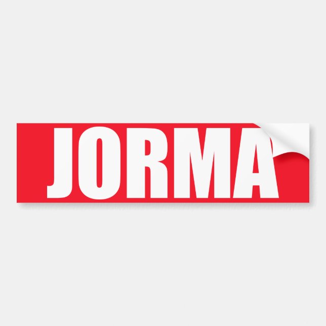 Jorma Bumper Sticker (Front)