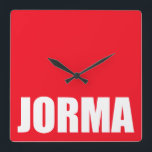 Jorma Square Wall Clock<br><div class="desc">© Lonely Island Technologies.</div>
