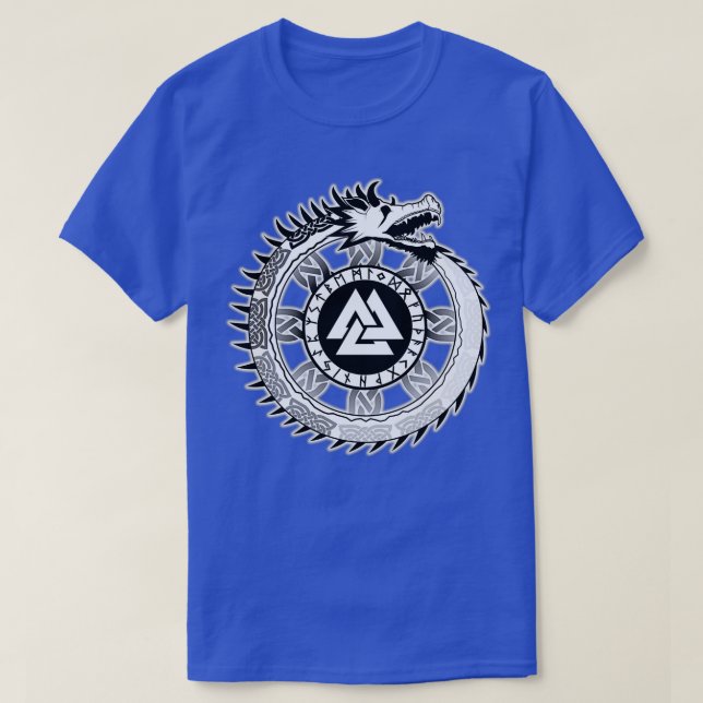 Jormungandr Valknut Variant I T-Shirt (Design Front)