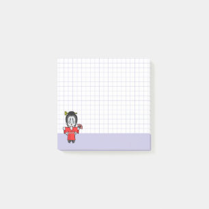 Jorogumo- Japanese Spider Yokai Purple Grid Post-it Notes