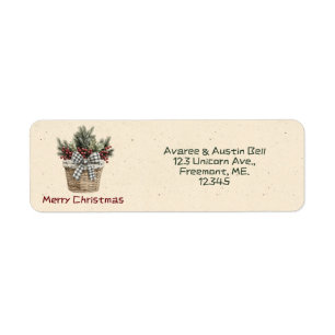 Jory Christmas Floral Panier Retourner l'adresse é