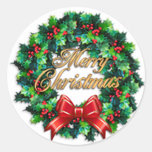 Jory Christmas Holly autocollant de couronne