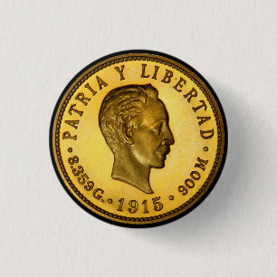 Jose Marti coin (1915) 1 Inch Round Button