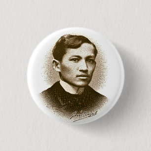 Jose Rizal (Sepia Print) 1 Inch Round Button