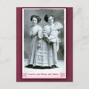 Josefa and Rosa Circus Performers on Cards
