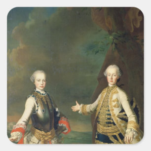 Joseph and Leopold, sons of Francis I and Maria Square Sticker