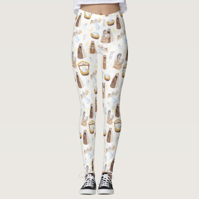 Joseph and Mary Christmas Leggings (Front)