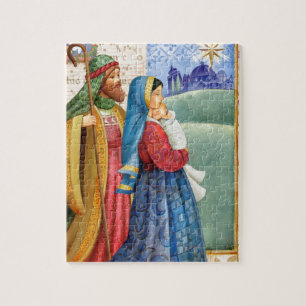 Joseph and mary with Jesus Jigsaw Puzzle