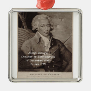 Joseph Bologne Chevalier de Saint-Georges Metal Ornament