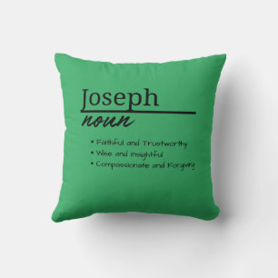 Joseph, Boy Personalized Name Definition Throw Pillow