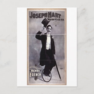 Joseph Hart Vaudeville, 'Henry French' Retro Theat Postcard
