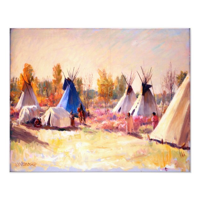 Joseph Henry Sharp The Blue Tepee Poster (Front)