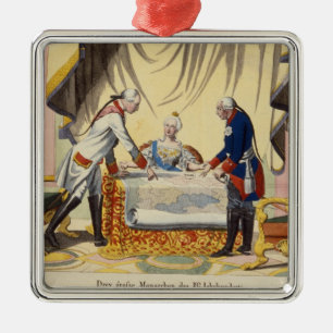Joseph II, Catherine the Great and Frederick II Metal Ornament