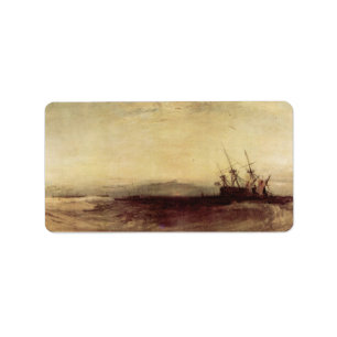Joseph Mallord Turner - Ship aground Label