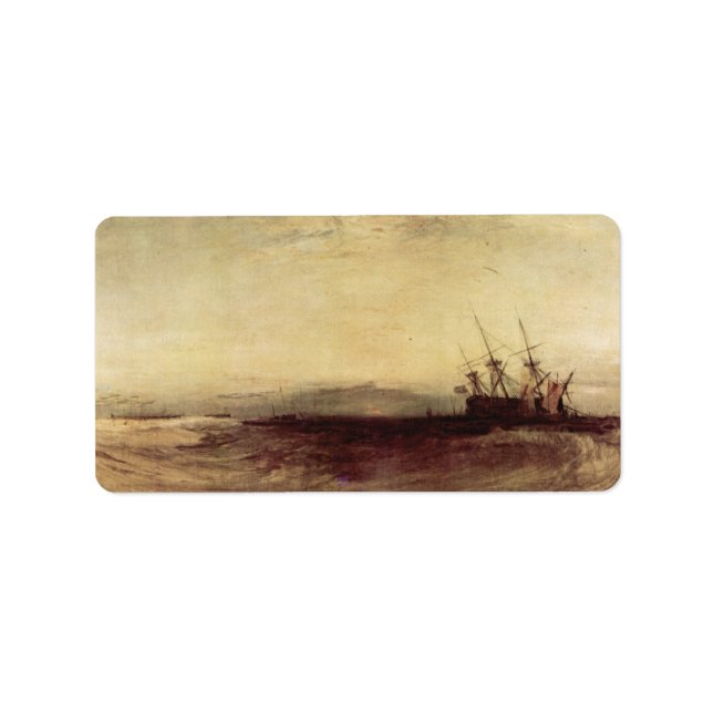 Joseph Mallord Turner - Ship aground Label (Front)