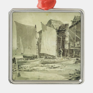 Joseph Mallord William Turner   Fisherman's Cottag Metal Ornament