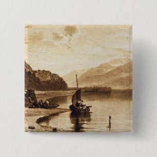 Joseph Mallord William Turner Inverary Pier, 185 2 Inch Square Button