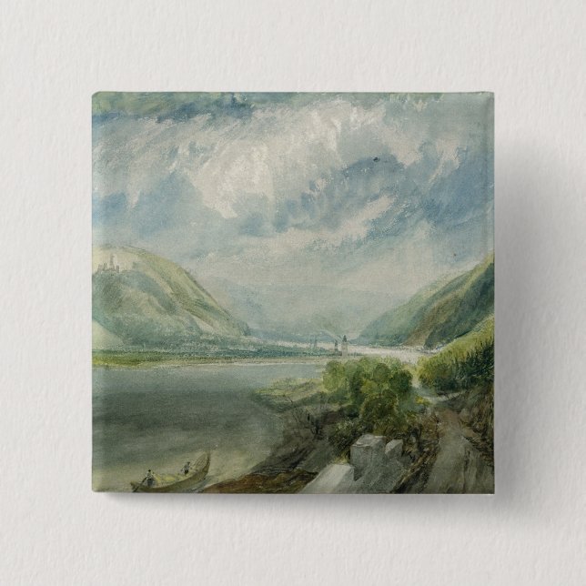Joseph Mallord William Turner | Junction of the La 2 Inch Square Button (Front)