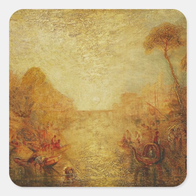 Joseph Mallord William Turner | Landscape 3 Square Sticker (Front)
