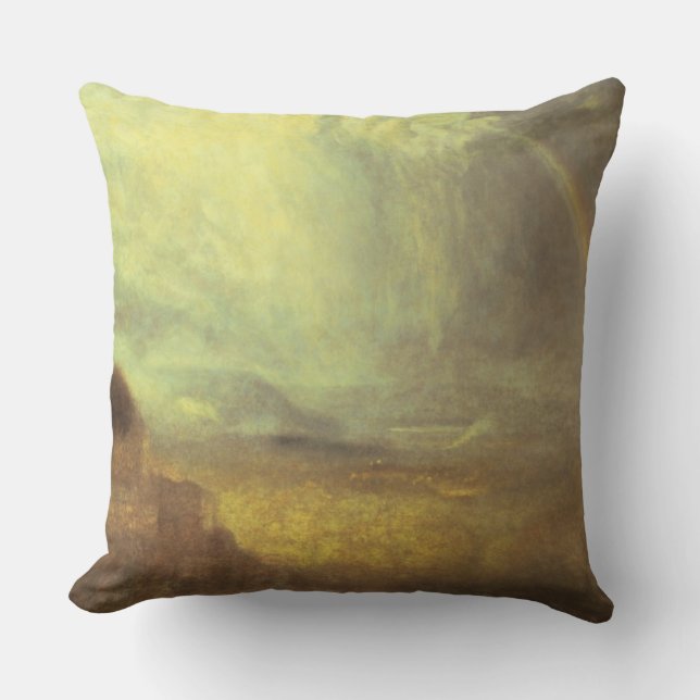 Joseph Mallord William Turner | Landscape with a r Throw Pillow (Front)