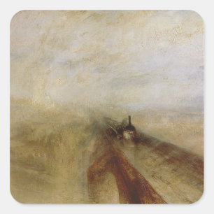 Joseph Mallord William Turner Rain Steam and Spe Square Sticker
